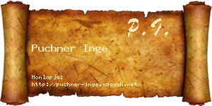 Puchner Inge névjegykártya